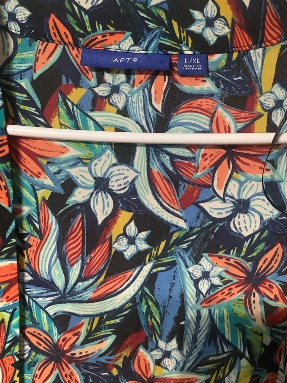 APT.9 - Sz L / XL - Floral Kimono Duster - Multi-Color tropical beach boat